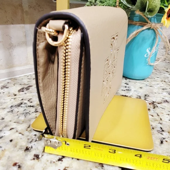 Tory Burch Light Brown Harper Flap Crossbody Bag - Picture 9 of 9